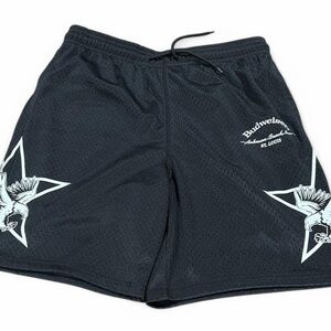 Budweiser Black Athletic Shorts with Elastic Waistband
